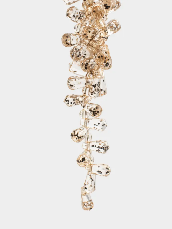 Игрушка елочная, 20 см, акрил, шампань, Сосулька, Figure sparkle, image-2