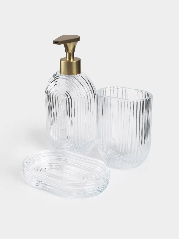 Мыльница, 13 см, стекло, овальная, Arch, image-6