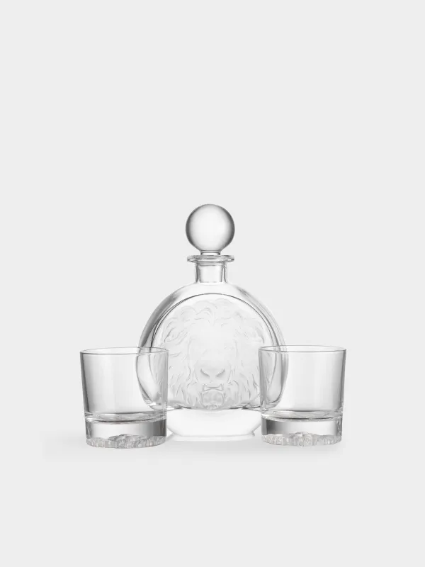 Набор для виски, 2 перс, 3 пр, графин/стаканы, стекло, Лев, Elements, image-0