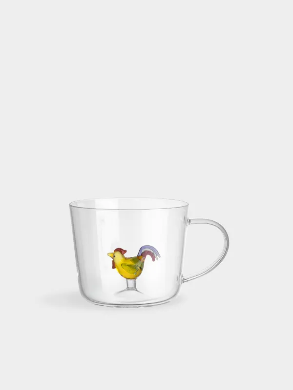 Кружка, 480 мл, стекло Б, Петух, Shape, image-0
