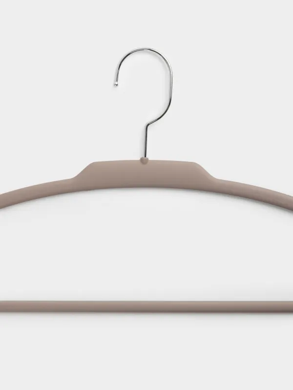 Вешалка-плечики, 42 см, 3 шт, для пиджаков и верхней одежды, пластик, мокко, Good house, image-3