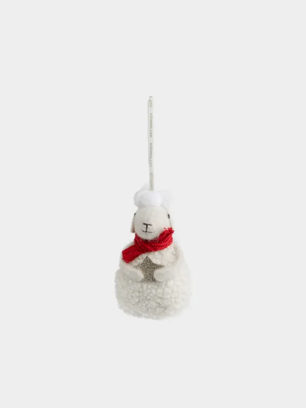 Игрушка елочная, 14 см, Овечка, Figure Christmas Fuzz, image-0