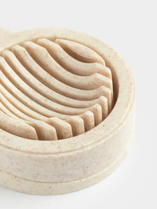 Яйцерезка, 12 см, сталь/пластик, бежевая, в крапинку, Soft speckled, image-3