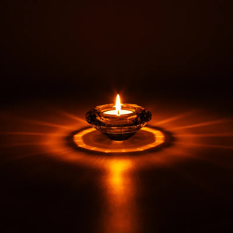 Подсвечник, 7 см, для чайной свечи, кристальное стекло, Бриллиант, Diamond, image-5