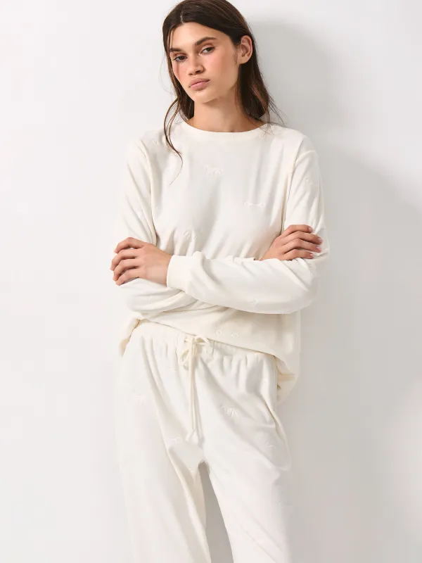 Свитшот домашний, молочный, Tamila, image-0