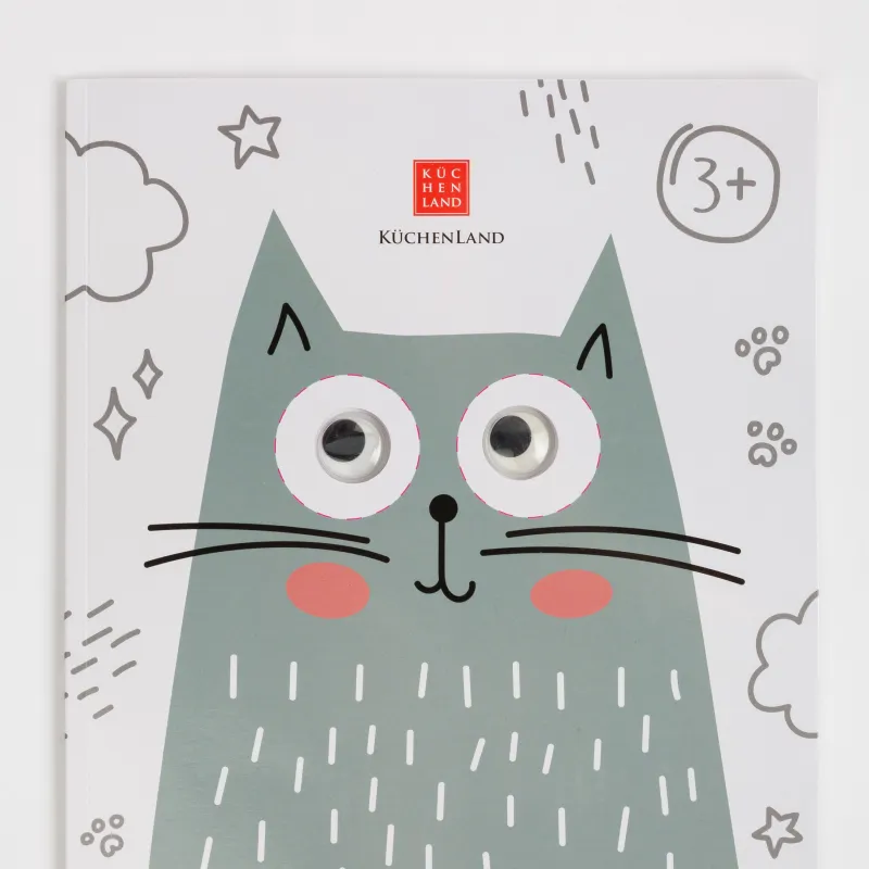 Раскраска, 29х21 см, 24 л, бумага, Кот, Grey cat, image-1