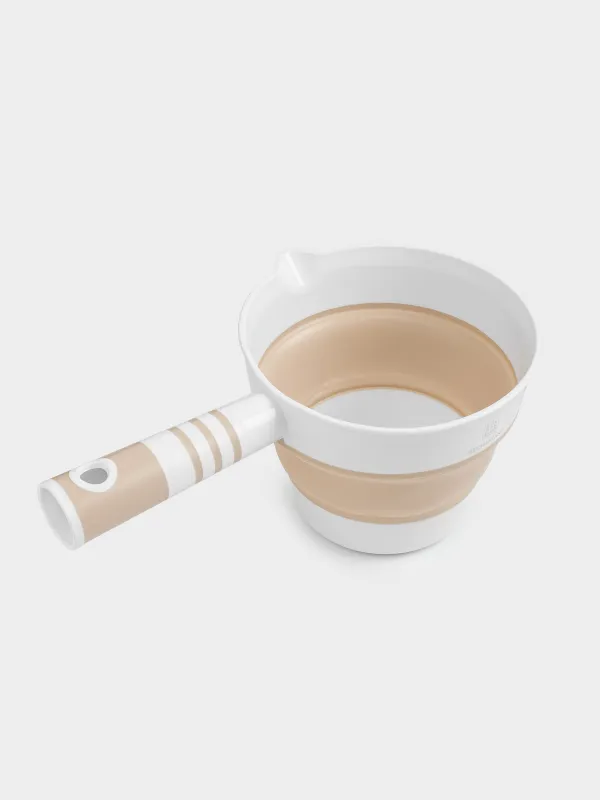 Ковш, 15 см, 1 л, складной, пластик/резина, бежевый, Foldaway, image-2