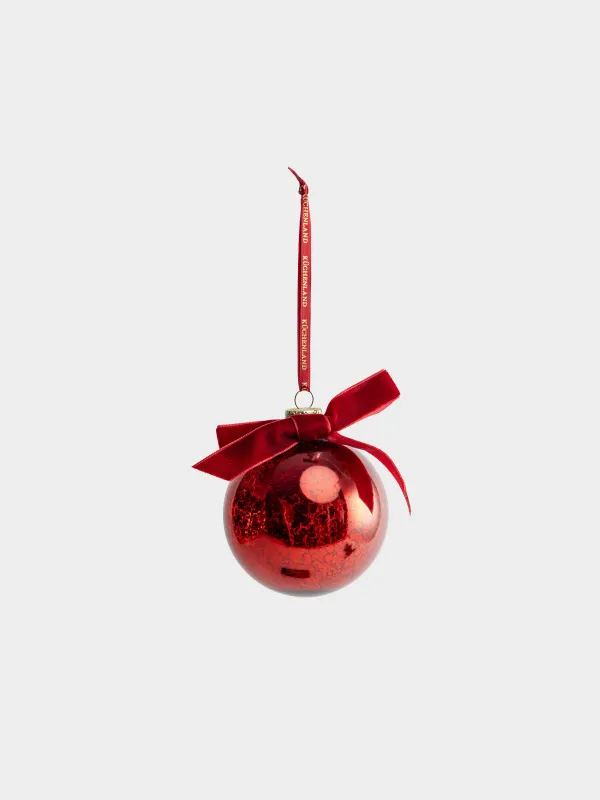 Игрушка елочная, 8 см, Шар с бантом, Ball christmas, image-0