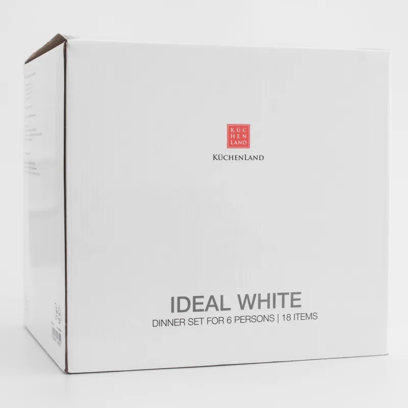 Сервиз обеденный, 6 перс, 18 пр, фарфор F, белый, Ideal white, image-6