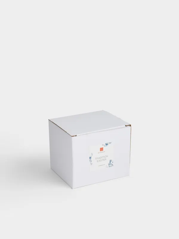 Кружка, 400 мл, фарфор P, бело-золотистая, Голубые цветы, Tradition Easter, image-5