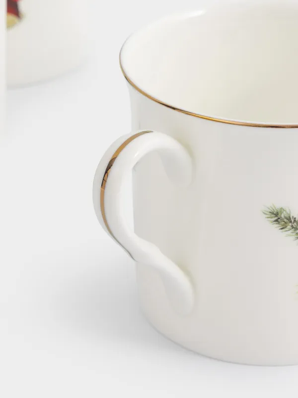 Кружка, 300 мл, 4 шт, фарфор F, белая, Микс, Christmas miracle classic, image-2