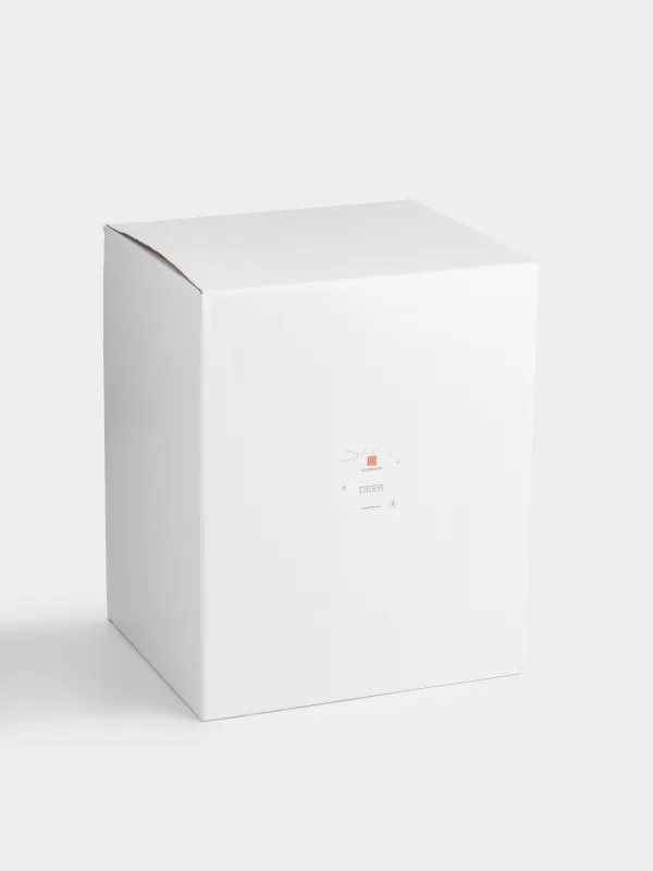 Снежный фонарь, 25 см, с подсветкой, пластик, коричневый, Шар в рогах оленя, Deer, image-7