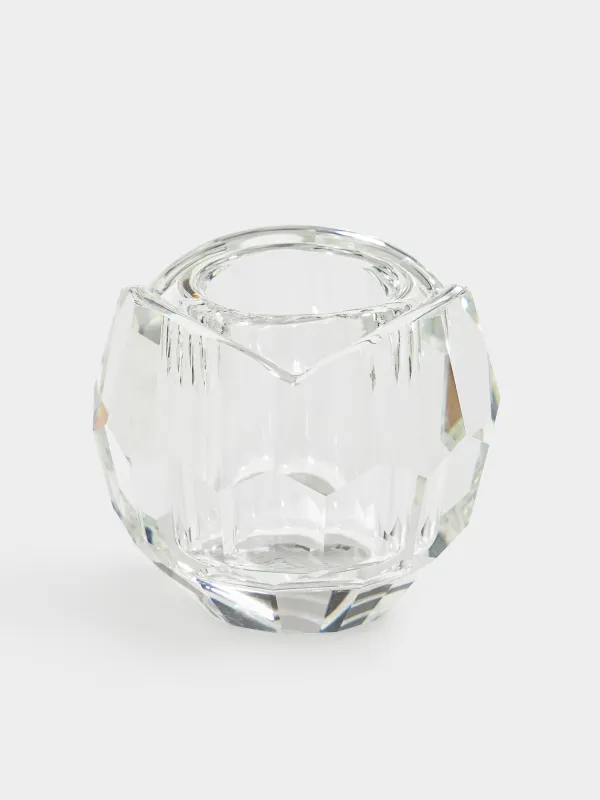 Подсвечник, 4 см, для тонкой свечи, кристальное стекло, Lux crystal, image-0