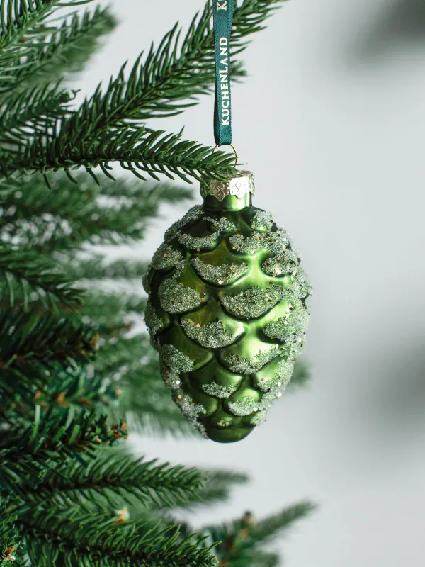 Игрушка елочная, 9 см, стекло, Pine christmas, image-3