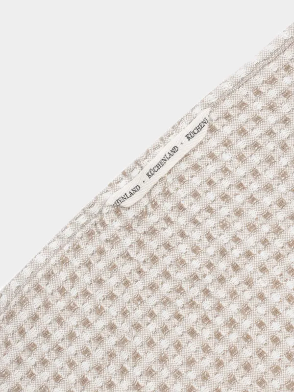 Полотенце кухонное, 40x60 см, хлопок, коричневое, Waffle, image-2