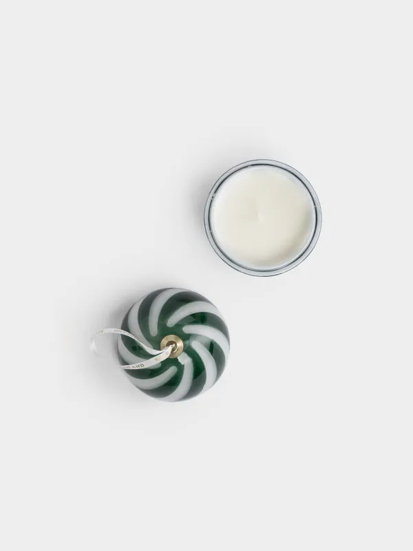 Свеча ароматическая, 8x9 см, в подсвечнике, Warm vanilla, Christmas traditions, image-1