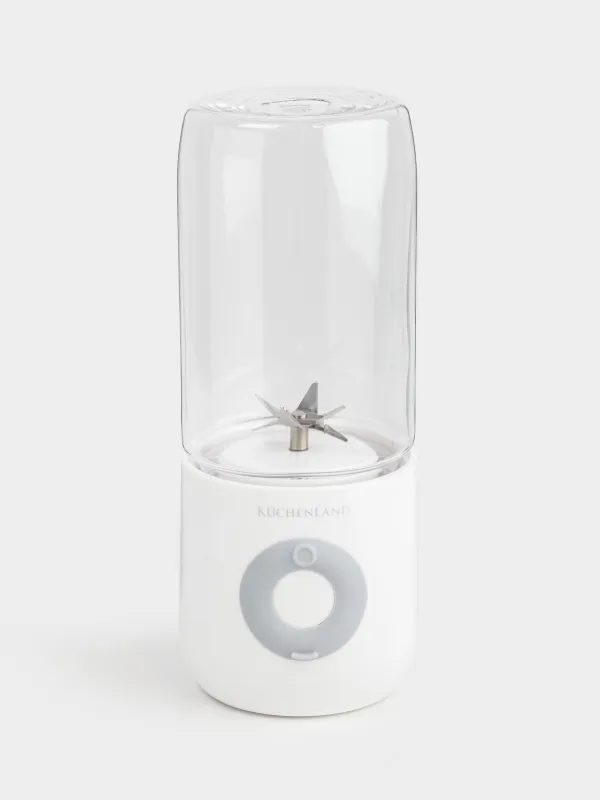 Блендер персональный, 500 мл, 35 Вт, портативный, заряжаемый, пластик/сталь, белый, Handy, image-0