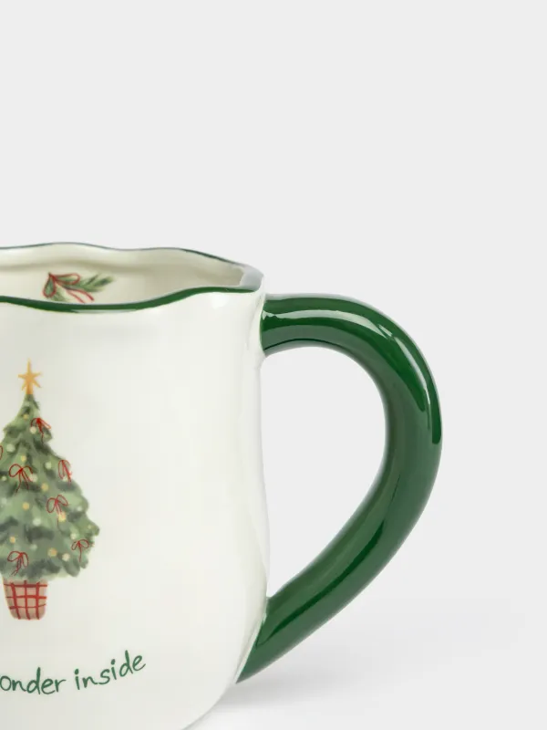 Кружка, 400 мл, Нарядная елка, Christmas green, image-2
