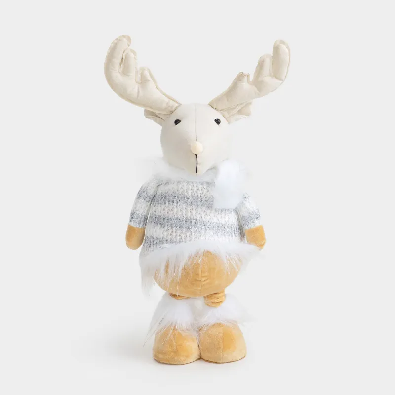 Изделие декоративное, 53/85 см, раздвижное, полиэстер, бежево-серебристое, Олень, Cute