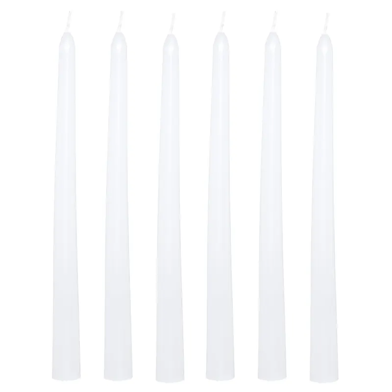 Свеча ароматическая, 26 см, 6 шт, тонкая, Ruby Mandarin Bellini, Luxury white