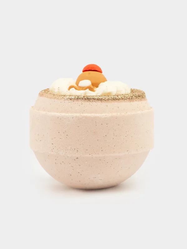 Бомбочка для ванны, 130 гр, с игрушкой, бежевая, Молочный шоколад, Олень, Winter deer, image-2