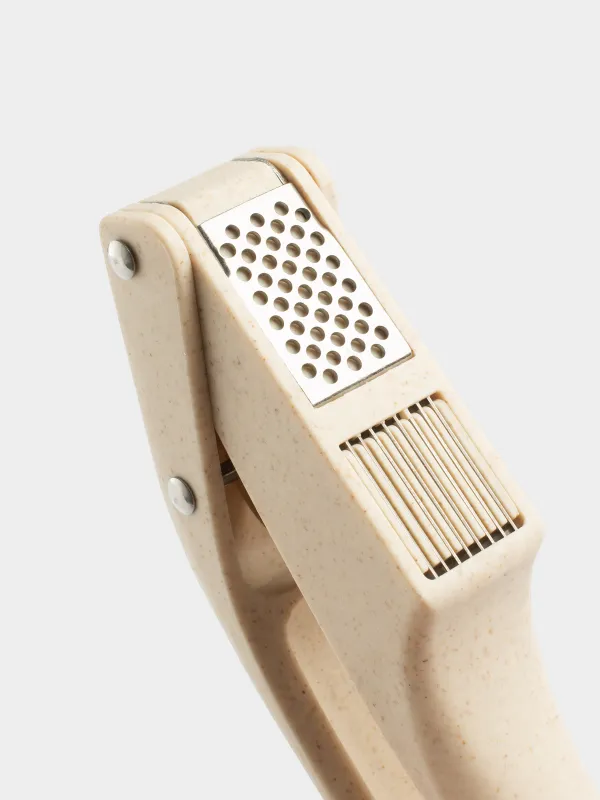 Пресс для чеснока, 19 см, 2 в 1, пластик/сталь, бежевый, в крапинку, Soft speckled, image-7