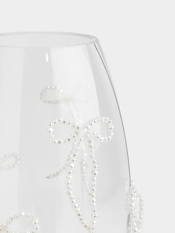 Ваза для цветов, 30 см, Бантики, Varies pearl, image-1