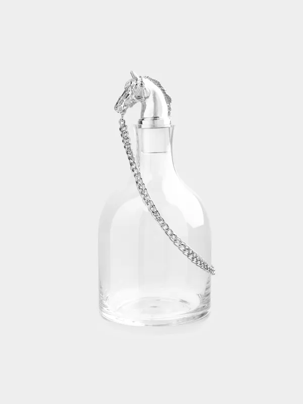 Набор для виски, 2 перс, 3 пр, графин/стаканы, стекло, Серебристая лошадь, Elegant horse, image-2