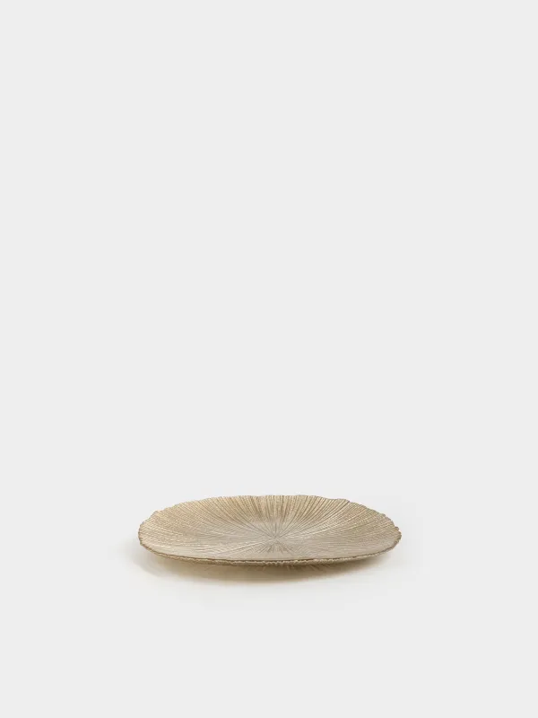 Тарелка закусочная, 21 см, стекло, шампань, Angle, image-1