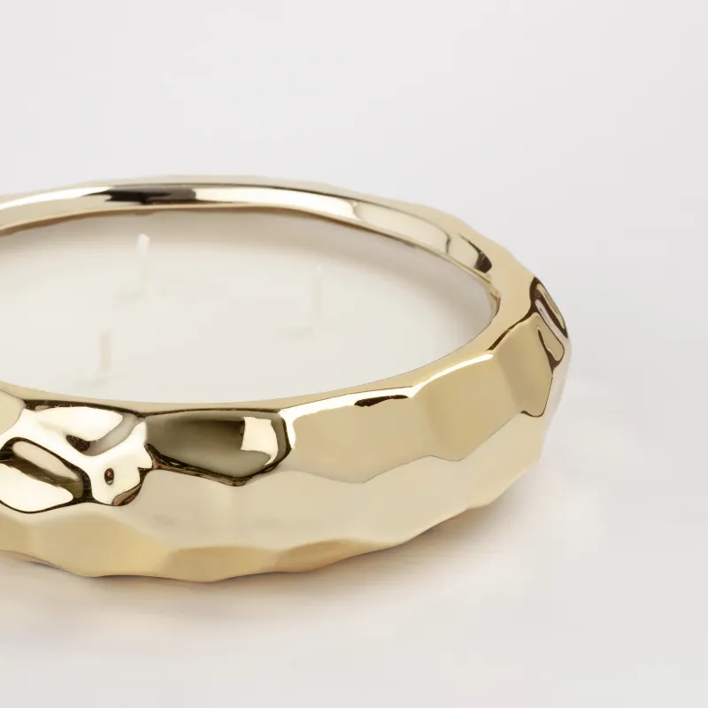 Свеча ароматическая, 13 см, три фитиля, в подсвечнике, керамика, Orangettes au Chocolat, Excellency, image-3