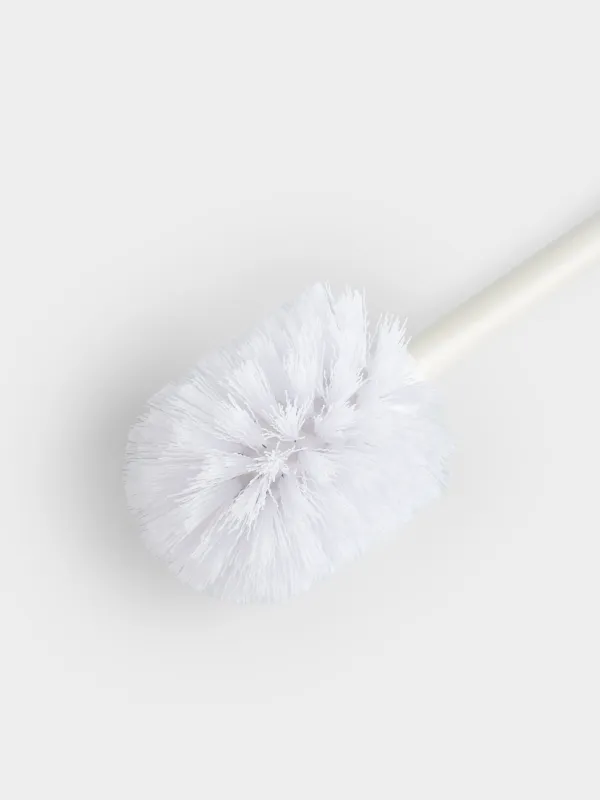 Ерш туалетный, 46 см, с подставкой, пластик/полирезин, молочный, White stripes, image-4