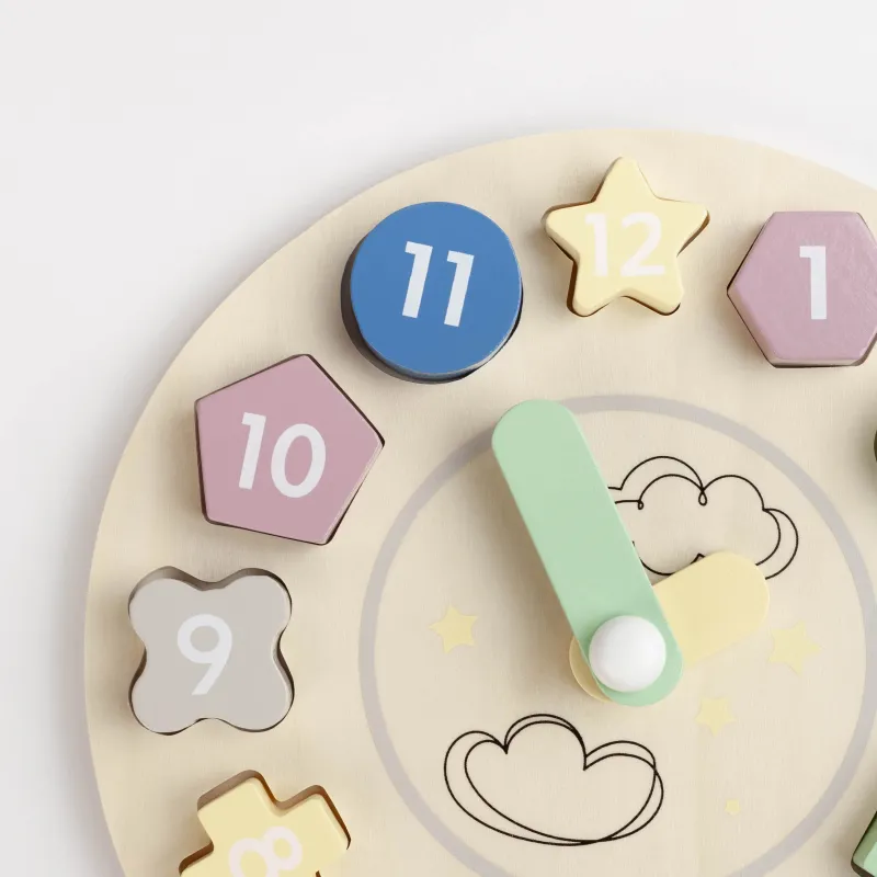 Игрушка-сортер, 22 см, развивающая, дерево, Часы, Kiddy, image-3