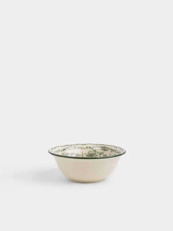 Салатник, 16x6 см, 500 мл, фарфор P, молочный, Зеленые цветы, Green lace, image-0