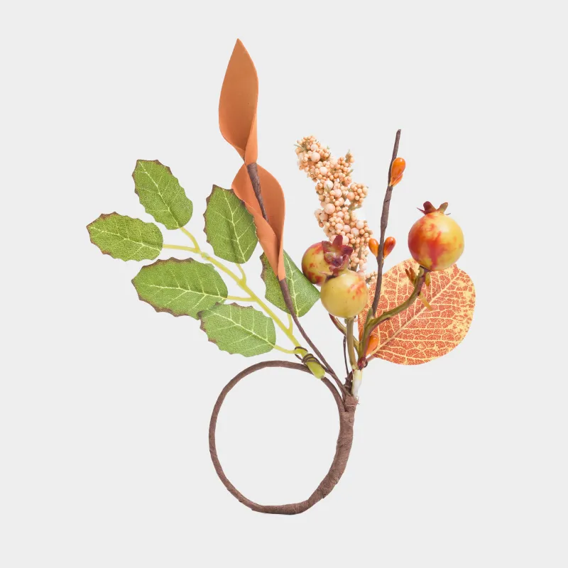 Кольцо для салфеток, 5 см, пенопласт/пластик, Шиповник с ягодами, Forest symphony