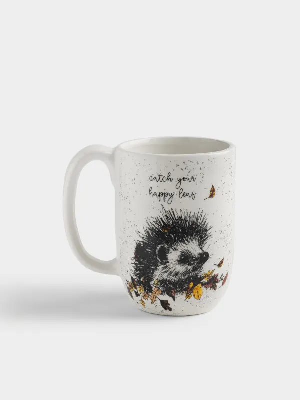 Кружка, 550 мл, Еж в листьях, Hedgehog in leaves, image-4