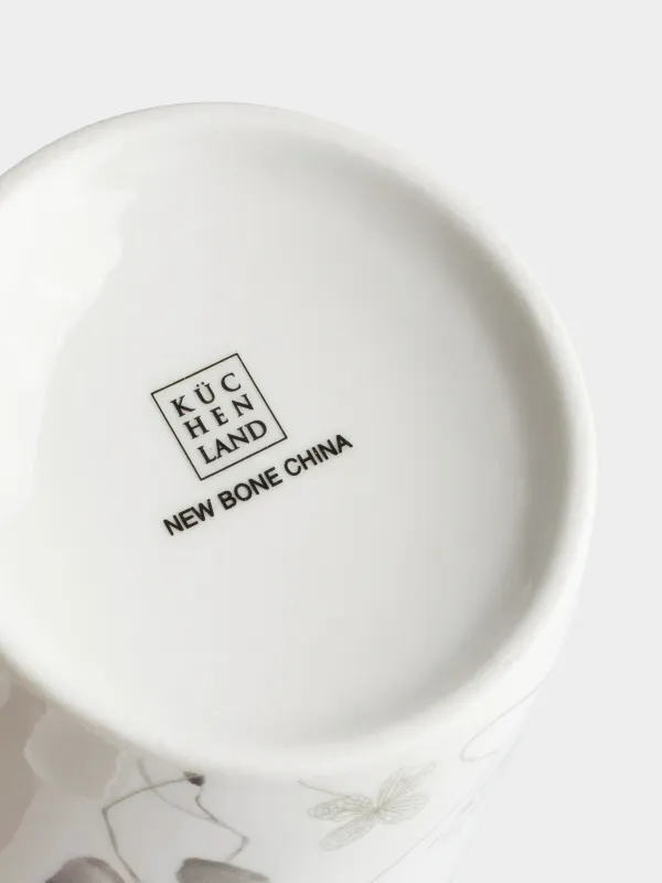 Кружка, 420 мл, 4 шт, Серые цветы, Watercolor, image-6