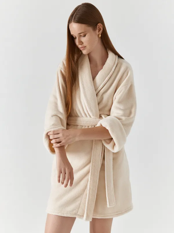 Халат с длинным рукавом, молочный, Letisha, image-5