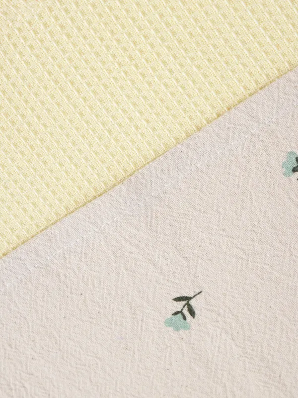 Полотенце кухонное, 40х60 см, 2 шт, хлопок, бежевое/желтое, Цветы, Meadow, image-2