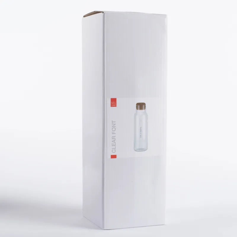 Бутылка для напитков, 1,25 л, стекло Б/пробка, Life is simple, Clear font, image-5