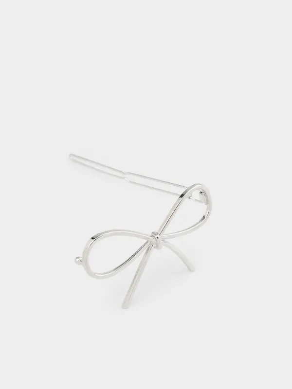 Заколка для волос, серебристая, Hair silver, image-1