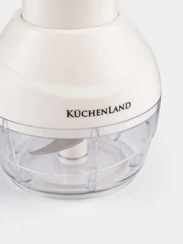 Измельчитель-блендер, 12 см, механический, пластик/сталь, молочный, Soft kitchen, image-2