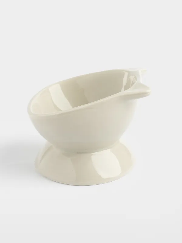 Миска для животных, 13х9 см, 350 мл, с мерной шкалой, на ножке, керамика D, серая, Кот, Whiskers, image-4