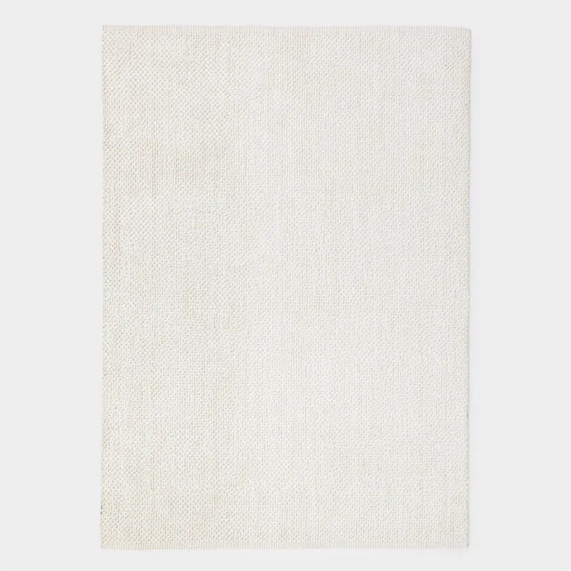 Ковер, 150х210 см, полиэстер/хлопок, молочный/серый, Bubbles