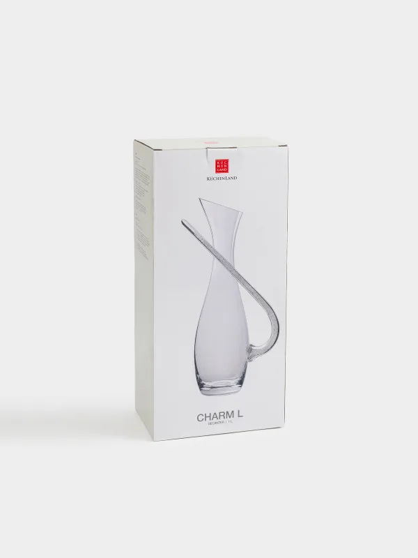 Декантер, 1 л, с ручкой, кристальное стекло/стразы, Charm L, image-4