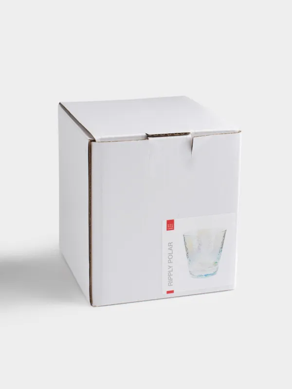 Стакан для виски, 10 см, 270 мл, стекло, перламутр, Ripply polar, image-3