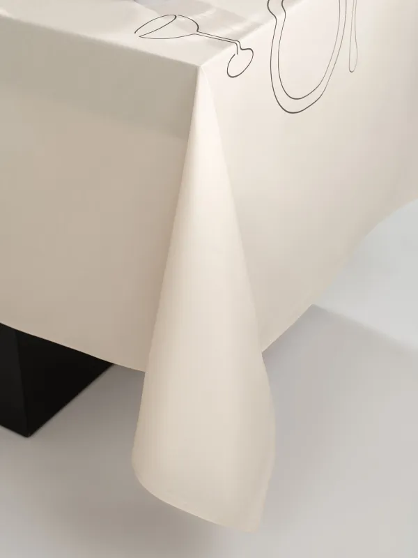 Скатерть, 160х160 см, хлопок, бежевая, Сервировка стола, Kitchen art, image-9