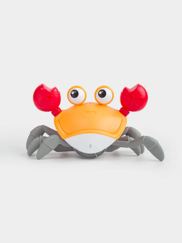 Игрушка, 23 см, музыкальная, с датчиком препятствий, пластик, цветная, Бегающий краб, Underwater, image-0