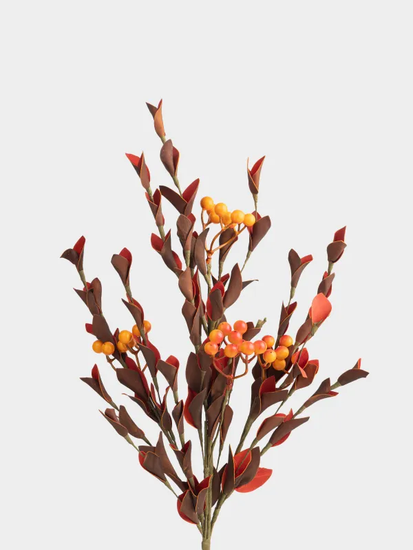 Ветка декоративная, 53 см, Оранжевые ягоды, Grand garden decor, image-1