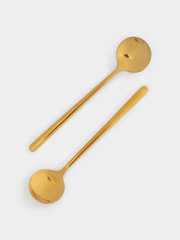 Емкость для специй, 6 см, 2 шт, с ложками, на подставке, мрамор/дерево, Marble, image-7