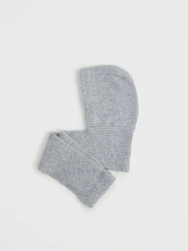 Капор женский, 150x18 см, полиэстер/акрил/шерсть, серый, Knitting, image-0